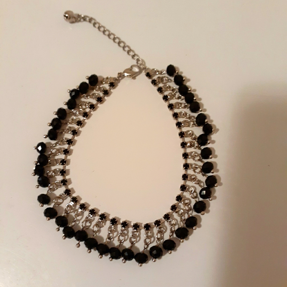 Black crystal payel (anklet)